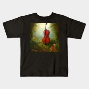 Cello in Woodland Kids T-Shirt